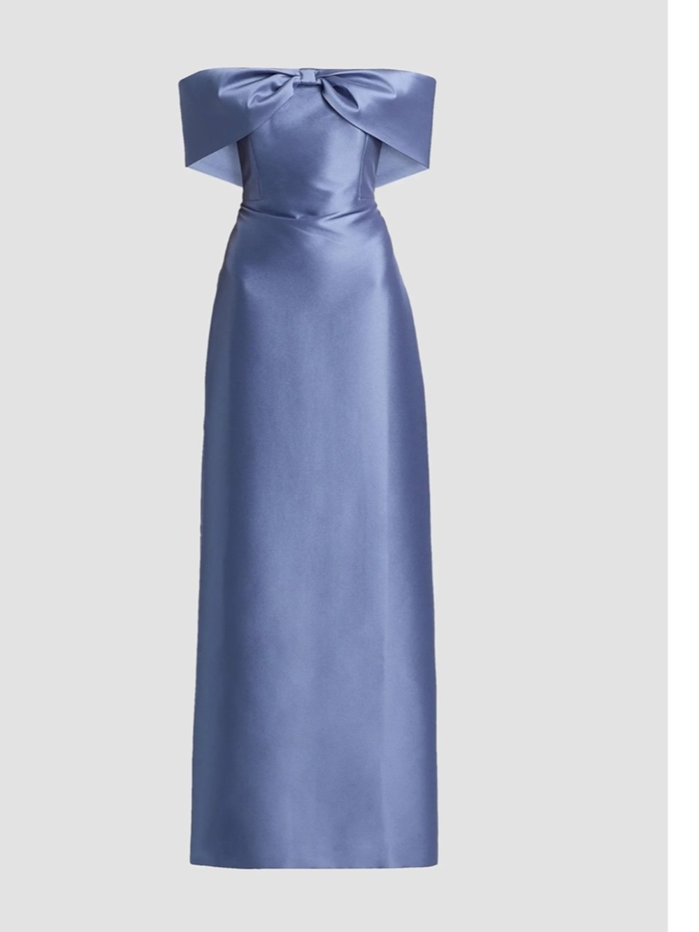 NEW SACHIN BABI Twilight Blue MICHELLE Off the Shoulder BOW Mikado GOWN 8 - Picture 11 of 13